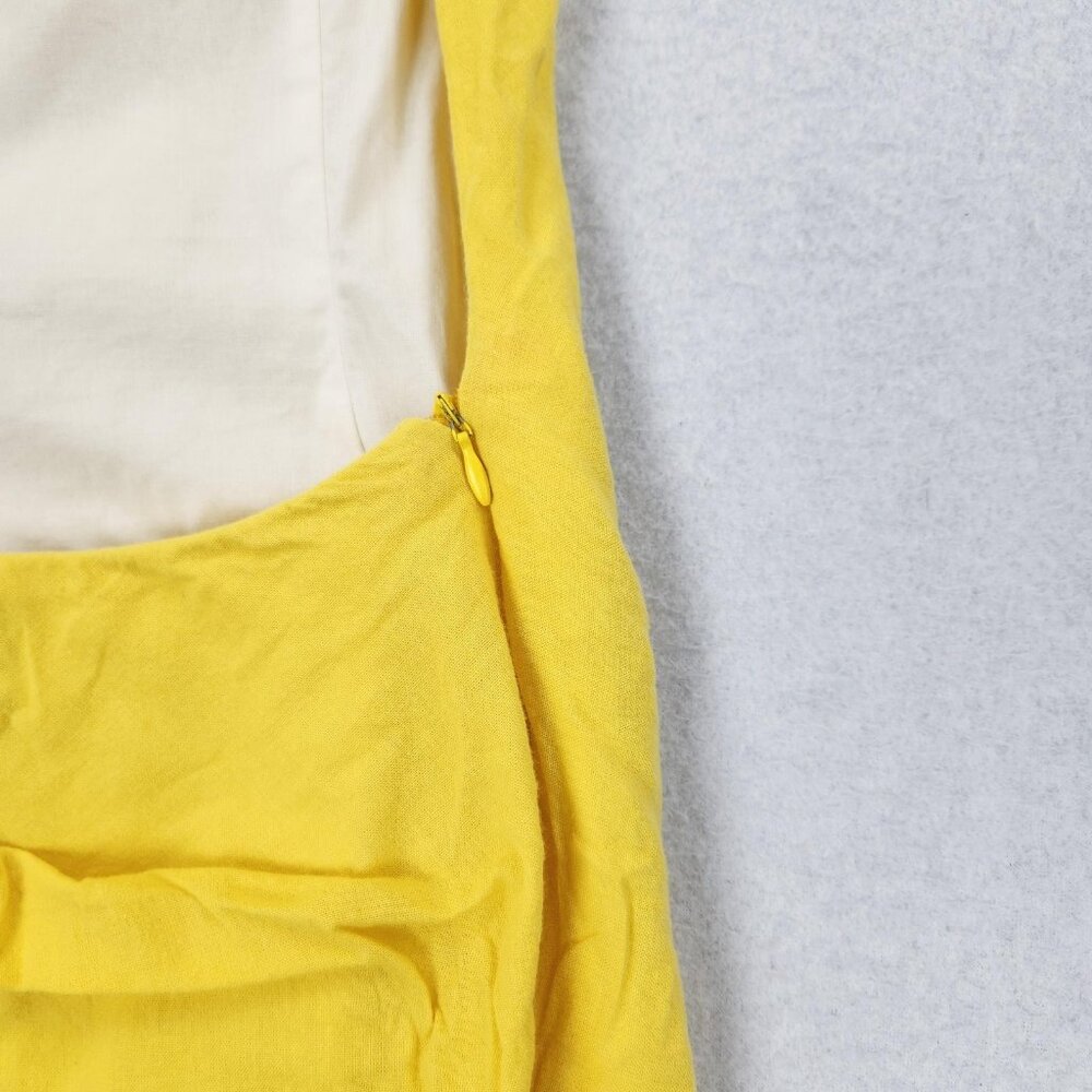 Jacquemus Dress Womens 38 US6 Yellow Le Raphia La Robe Saudade Mini Bodycon - Picture 9 of 12